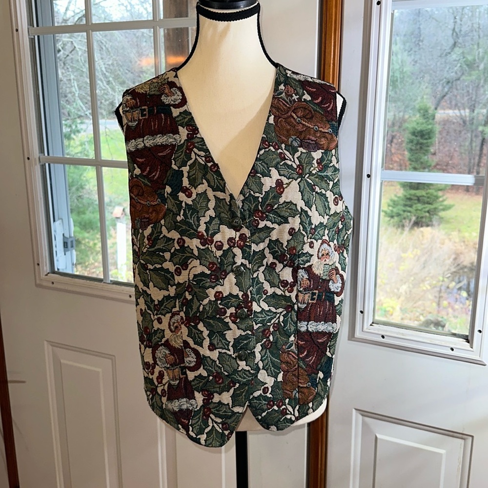 Vintage Northern Traditions Christmas Tapestry Vest
